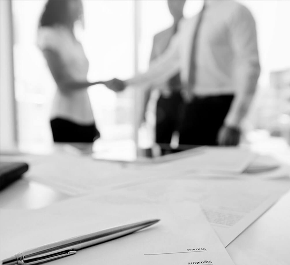 Commercial Lawyers shaking hands